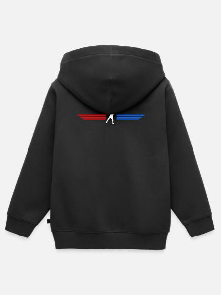 Cornhole Player Blind Hole - Funny Cornhole - Kids Premium Organic Zip-up Hoodie - black