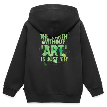 Maler Zeichner für Künstler - Kinder Premium Organic Zip Hoodie - Schwarz - Hinten - AI Model Kid Male (0cm)