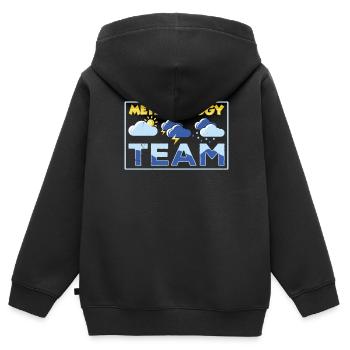 Team Meteorologie Meteorologe Wettervorhersage - Kinder Premium Organic Zip Hoodie - Schwarz - Hinten - AI Model Kid Male (0cm)