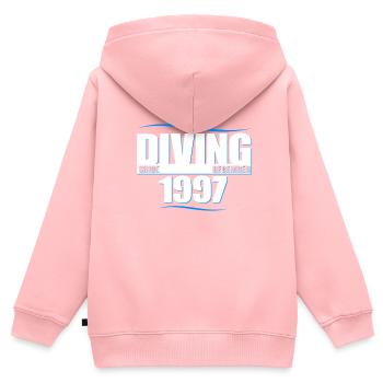 Taucher Geburtstag - Diving since December 1997 - Kinder Premium Organic Zip Hoodie - Rosa - Hinten - AI Model Kid Female (0cm)