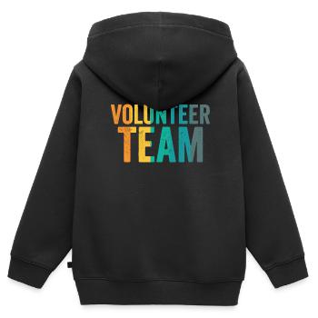 Freiwilligen Team Freiwillig Beruf Freiwilliger - Kinder Premium Organic Zip Hoodie - Schwarz - Hinten - AI Model Kid Male (0cm)