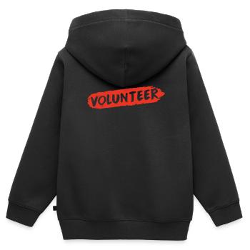 Freiwilliger Ehrenamtlicher Freiwillig Ehrenamt - Kinder Premium Organic Zip Hoodie - Schwarz - Hinten - AI Model Kid Male (0cm)