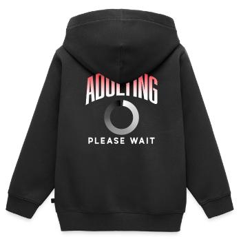Grandir s’il vous plaît attendre anniversaire puberté - Sweat Premium à capuche zippé enfant bio - noir - Dos - AI Model Kid Male (0cm)