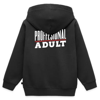Professioneller Erwachsener Geburtstag Erwachsen - Kinder Premium Organic Zip Hoodie - Schwarz - Hinten - AI Model Kid Male (0cm)