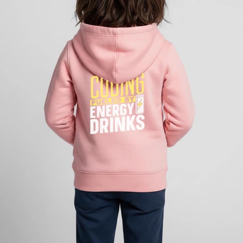 Programmation avec le code de codage des boissons énergisantes Sweat Premium à capuche zippé enfant bio