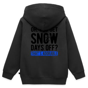 Briefträger Und Paket-Zusteller Für Postboten - Kinder Premium Organic Zip Hoodie - Schwarz - Hinten - AI Model Kid Male (0cm)