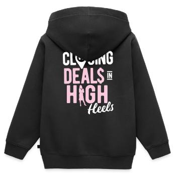 Immobilien-Händler Für Immobilien-Makler - Kinder Premium Organic Zip Hoodie - Schwarz - Hinten - AI Model Kid Male (0cm)