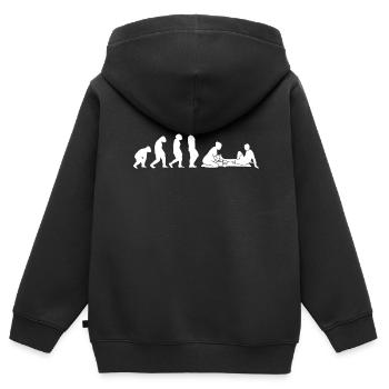 Physiothérapie Chiropraticien Physio-Masseur - Sweat Premium à capuche zippé enfant bio - noir - Dos - AI Model Kid Male (0cm)