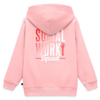 Social Work Team Social Worker Social Work - Kids Premium Organic Zip-up Hoodie - rose - Back - AI Model Kid Female (0cm)