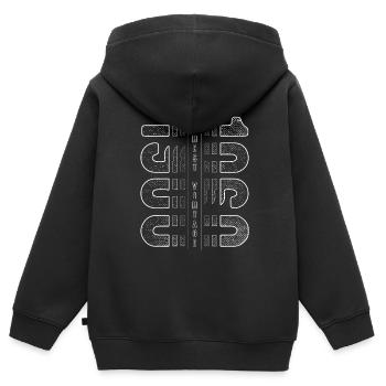 Finest Millésime 1960 Année de naissance 1960 Anniversaire - Sweat Premium à capuche zippé enfant bio - noir - Dos - AI Model Kid Male (0cm)