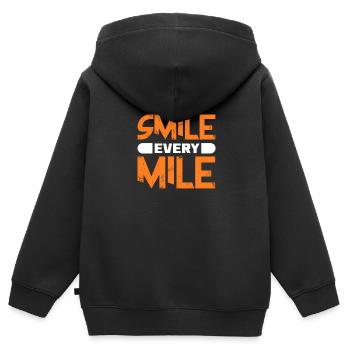 Courir - Sweat Premium à capuche zippé enfant bio - noir - Dos - AI Model Kid Male (0cm)