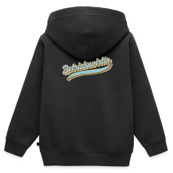 BWL Vintage Betriebswirtin - Kinder Premium Organic Zip Hoodie - Schwarz - Hinten - AI Model Kid Male (0cm)