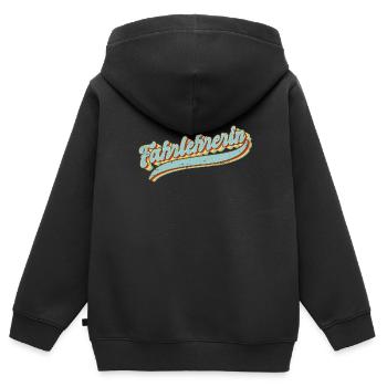 Fahrschule Vintage Fahrlehrerin - Kinder Premium Organic Zip Hoodie - Schwarz - Hinten - AI Model Kid Male (0cm)