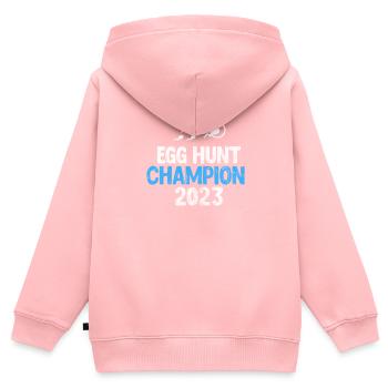 Schwangerschaft - Kinder Premium Organic Zip Hoodie - Rosa - Hinten - AI Model Kid Female (0cm)