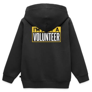 Ich Bin Nur Ein Freiwilliger Freiwillig Ehrenamt - Kinder Premium Organic Zip Hoodie - Schwarz - Hinten - AI Model Kid Male (0cm)