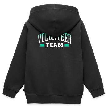 Freiwilligen Team Beruf Freiwilliger Freiwillig - Kinder Premium Organic Zip Hoodie - Schwarz - Hinten - AI Model Kid Male (0cm)