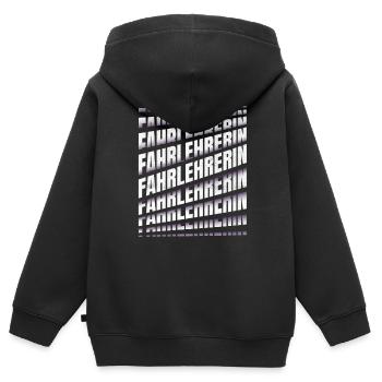 Fahrschule Spruch Fahrlehrerin - Kinder Premium Organic Zip Hoodie - Schwarz - Hinten - AI Model Kid Male (0cm)