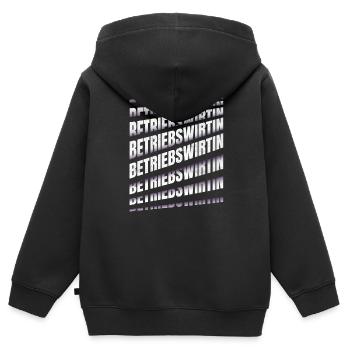BWL Spruch Betriebswirtin - Kinder Premium Organic Zip Hoodie - Schwarz - Hinten - AI Model Kid Male (0cm)