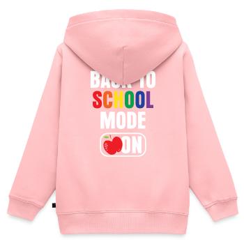 Mode de retour à l’école A École des enseignants de la rentrée scolaire - Sweat Premium à capuche zippé enfant bio - rose - Dos - AI Model Kid Female (0cm)