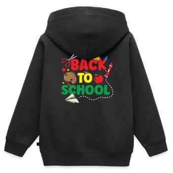 Back to School Teachers Back to School Back to School - Kids Premium Organic Zip-up Hoodie - black - Back - AI Model Kid Male (0cm)