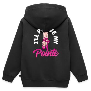 Ich Werde Meine Pointe Unter Beweis Stellen Hobby - Kinder Premium Organic Zip Hoodie - Schwarz - Hinten - AI Model Kid Male (0cm)