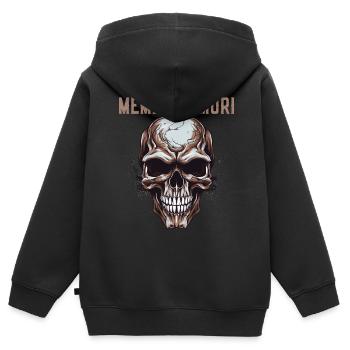 Memento Mori - Kinder Premium Organic Zip Hoodie - Schwarz - Hinten - AI Model Kid Male (0cm)