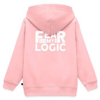 Fear My Logic - Atheism Halloween - Kids Premium Organic Zip-up Hoodie - rose - Back - AI Model Kid Female (0cm)