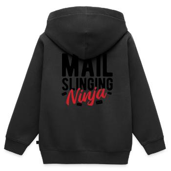 Briefträger Und Paket-Zusteller Für Postboten - Kinder Premium Organic Zip Hoodie - Schwarz - Hinten - AI Model Kid Male (0cm)