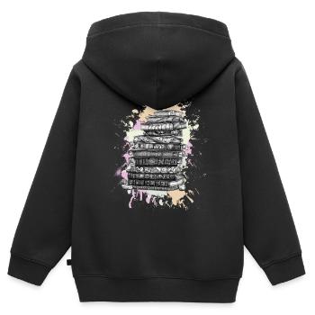 Lesen Bücher Buch - Kinder Premium Organic Zip Hoodie - Schwarz - Hinten - AI Model Kid Male (0cm)