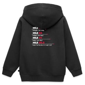 Courir - Sweat Premium à capuche zippé enfant bio - noir - Dos - AI Model Kid Male (0cm)