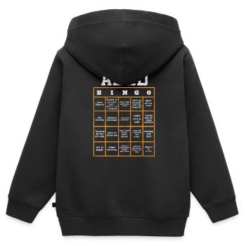 ADHD - Kids Premium Organic Zip-up Hoodie - black - Back - AI Model Kid Male (0cm)