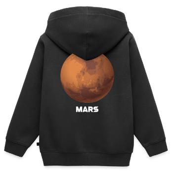 Mars - Kinder Premium Organic Zip Hoodie - Schwarz - Hinten - AI Model Kid Male (0cm)