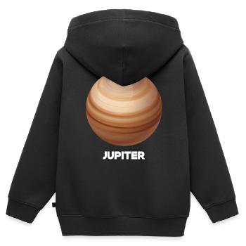 Jupiter - Sweat Premium à capuche zippé enfant bio - noir - Dos - AI Model Kid Male (0cm)