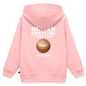 Jupiter - Sweat Premium à capuche zippé enfant bio - rose - Dos - AI Model Kid Female (0cm)