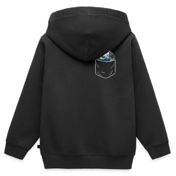Terre - Sweat Premium à capuche zippé enfant bio - noir - Dos - AI Model Kid Male (0cm)