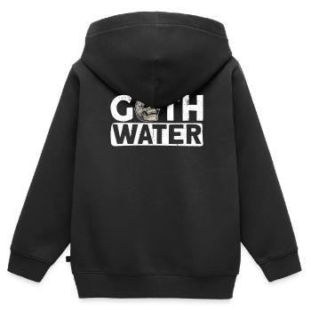 Grufti-Wasser - Grufti-Gotik - Kinder Premium Organic Zip Hoodie - Schwarz - Hinten - AI Model Kid Male (0cm)