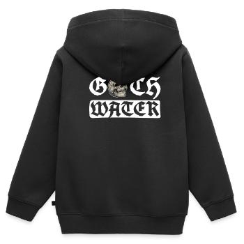 Grufti-Wasser - Grufti-Gotik - Kinder Premium Organic Zip Hoodie - Schwarz - Hinten - AI Model Kid Male (0cm)