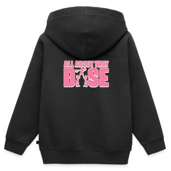 Cheerleader - Kinder Premium Organic Zip Hoodie - Schwarz - Hinten - AI Model Kid Male (0cm)
