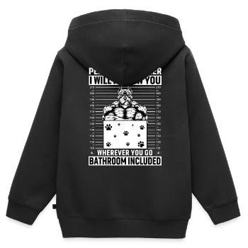 Pitbull Personal Stalker - Sweat Premium à capuche zippé enfant bio - noir - Dos - AI Model Kid Male (0cm)