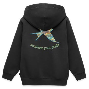 Schwalbe E 201 - Sweat Premium à capuche zippé enfant bio - noir - Dos - AI Model Kid Male (0cm)