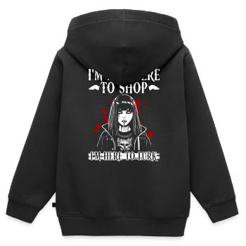 Mall Goth Gothic Grufti Spruch Emo - Kinder Premium Organic Zip Hoodie - Schwarz - Hinten - AI Model Kid Male (0cm)