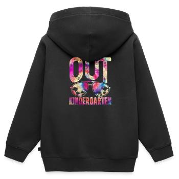 Kindergarten - Kinder Premium Organic Zip Hoodie - Schwarz - Hinten - AI Model Kid Male (0cm)