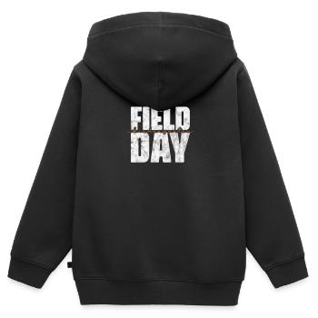 Kindergarten - Kinder Premium Organic Zip Hoodie - Schwarz - Hinten - AI Model Kid Male (0cm)
