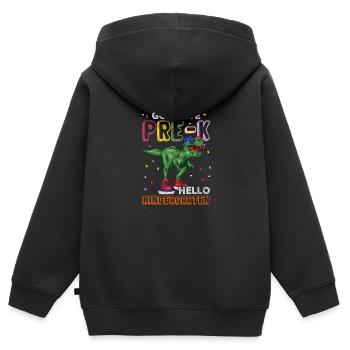 Kindergarten - Kinder Premium Organic Zip Hoodie - Schwarz - Hinten - AI Model Kid Male (0cm)