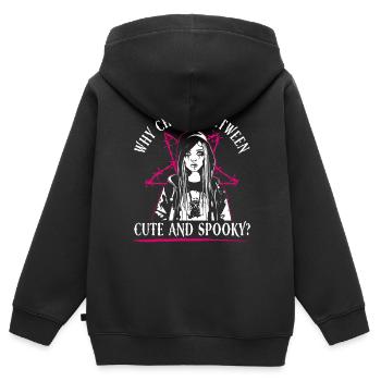 Cute and scary? - Bubble Goth Perky Goth - Kids Premium Organic Zip-up Hoodie - black - Back - AI Model Kid Male (0cm)