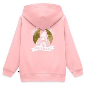Mondlicht vor Sonnenlicht - Moontan Gothic Goth - Kinder Premium Organic Zip Hoodie - Rosa - Hinten - AI Model Kid Female (0cm)