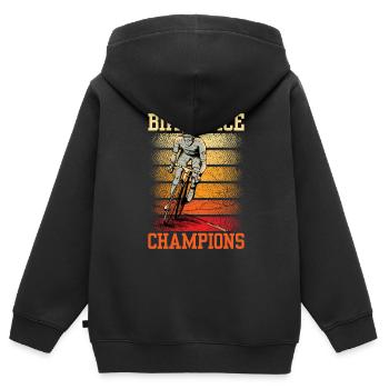 Radrennen Champions Fahrrad Radrennfahrer - Kinder Premium Organic Zip Hoodie - Schwarz - Hinten - AI Model Kid Male (0cm)