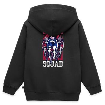 Radrennen Team Fahrrad Wettrennen Radrennfahrer - Kinder Premium Organic Zip Hoodie - Schwarz - Hinten - AI Model Kid Male (0cm)