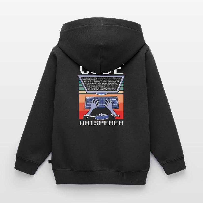 Code Flüsterer Programmierer Coding Coder Kinder Premium Organic Zip Hoodie