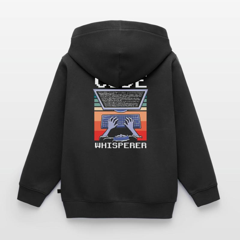 Code Flüsterer Programmierer Coding Coder Kinder Premium Organic Zip Hoodie